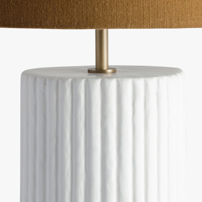 Verona Ochre Ceramic Ribbed Ceramic Table Lamp