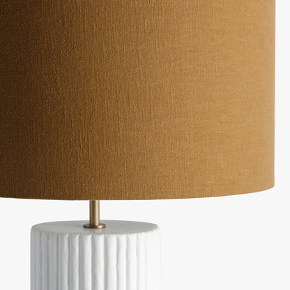 Verona Ochre Ceramic Ribbed Ceramic Table Lamp