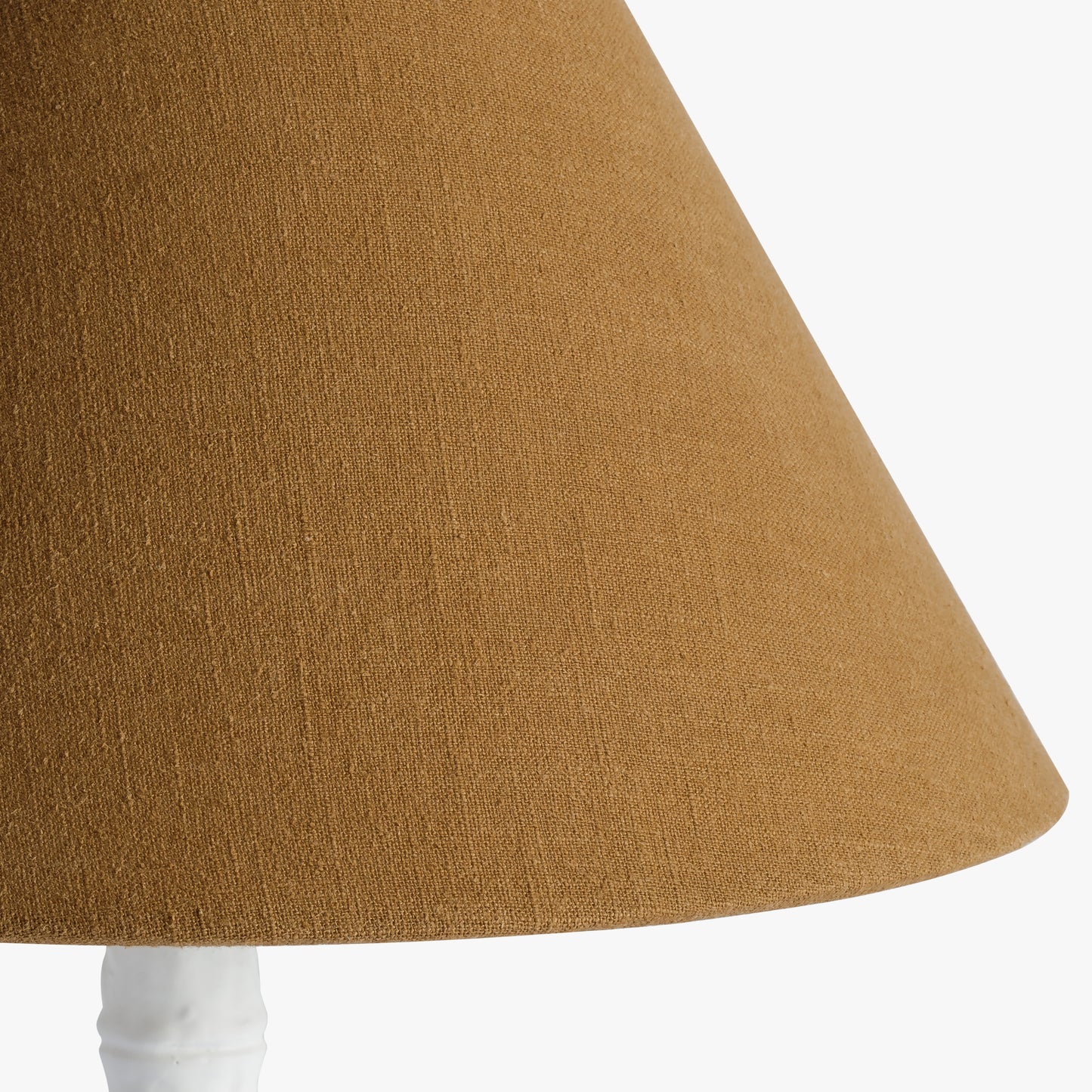 Long Island White Bamboo Table Lamp with Ochre Shade