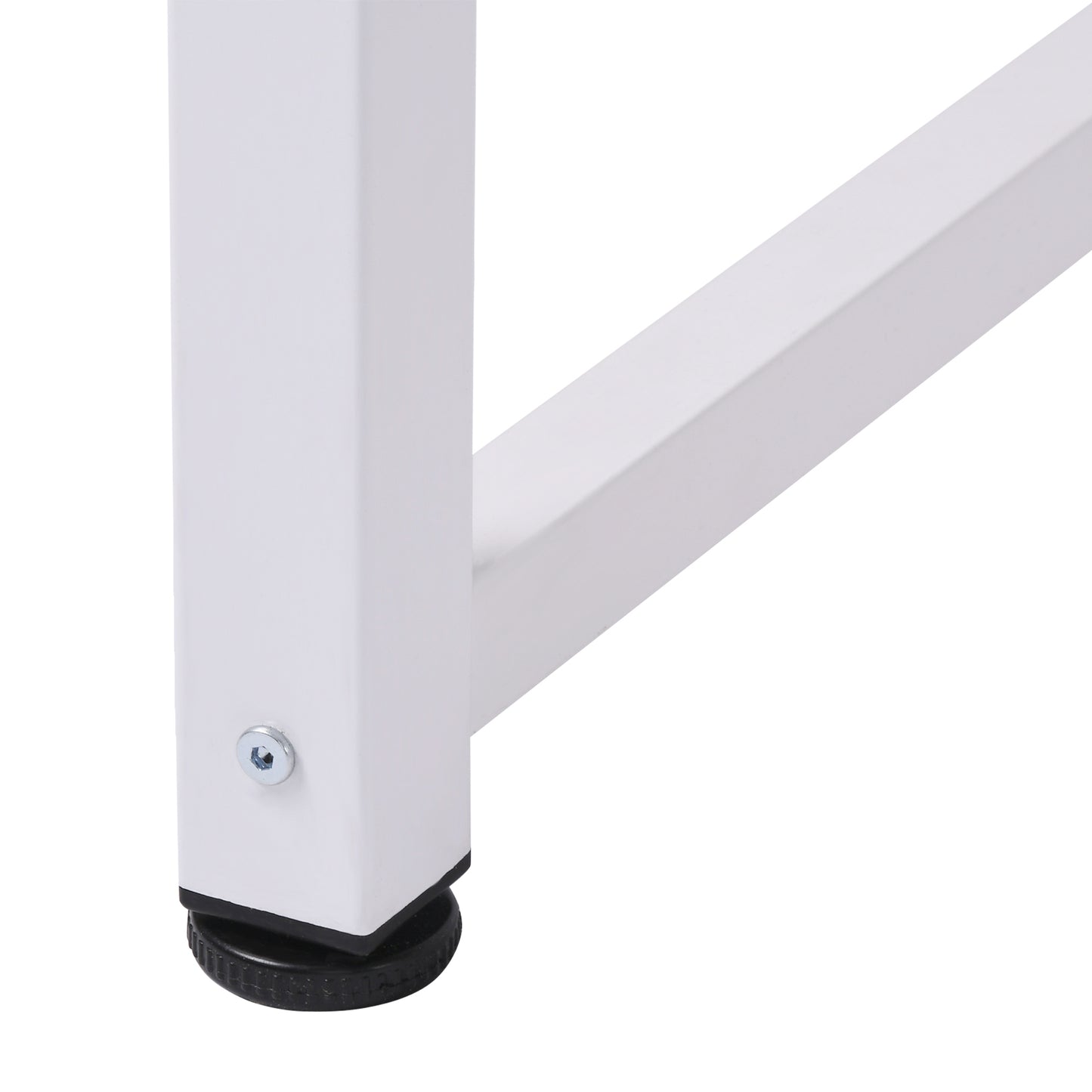 Modo 120cm Metal And Wooden White Work Desk With Steel Frame