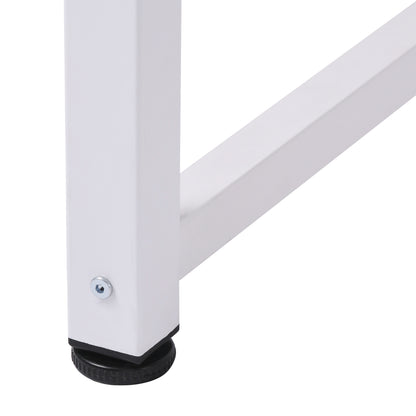 Modo 120cm Metal And Wooden White Work Desk With Steel Frame