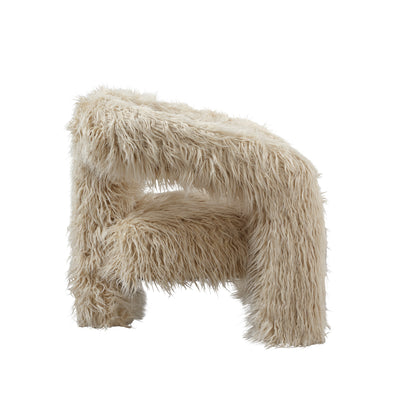 Frida Quirky Furry Ivory Armchair