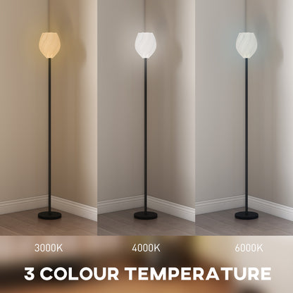 Dora Plastic White 3D Printed Rose Shade Floor Lamp With 3 Colour TemFauxratures