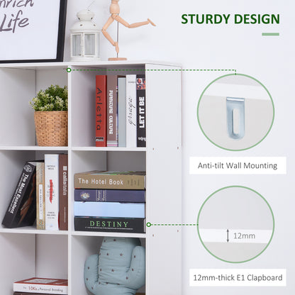 Naleno Wood White 9 Cube Storage Shelving Unit