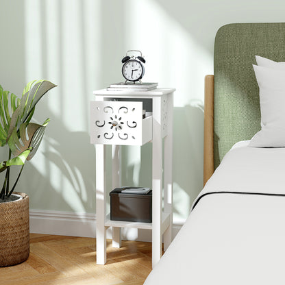 Tonoto Set Of 2 Wooden Floral Cut Out Accent Side Tables