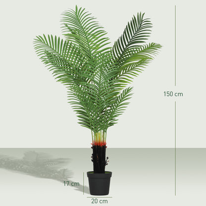 Nomovi Artificial Areca Palm With Full Canopy Leaf Design In Pot H8 150cm Green