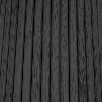 Sorrento Black Wood Ribbed Round Accent Table