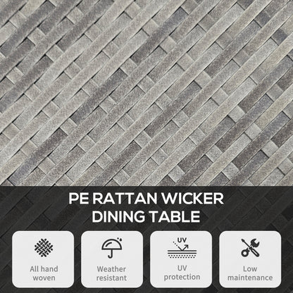 Reso Grey Rattan Outdoor Round Bistro Table