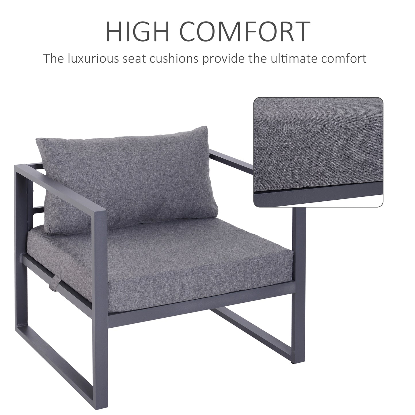 Nimavi 6 Seater Outdoor Sofa Set with Coffee Table Chair and Stool