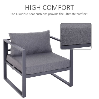 Nimavi 6 Seater Outdoor Sofa Set with Coffee Table Chair and Stool