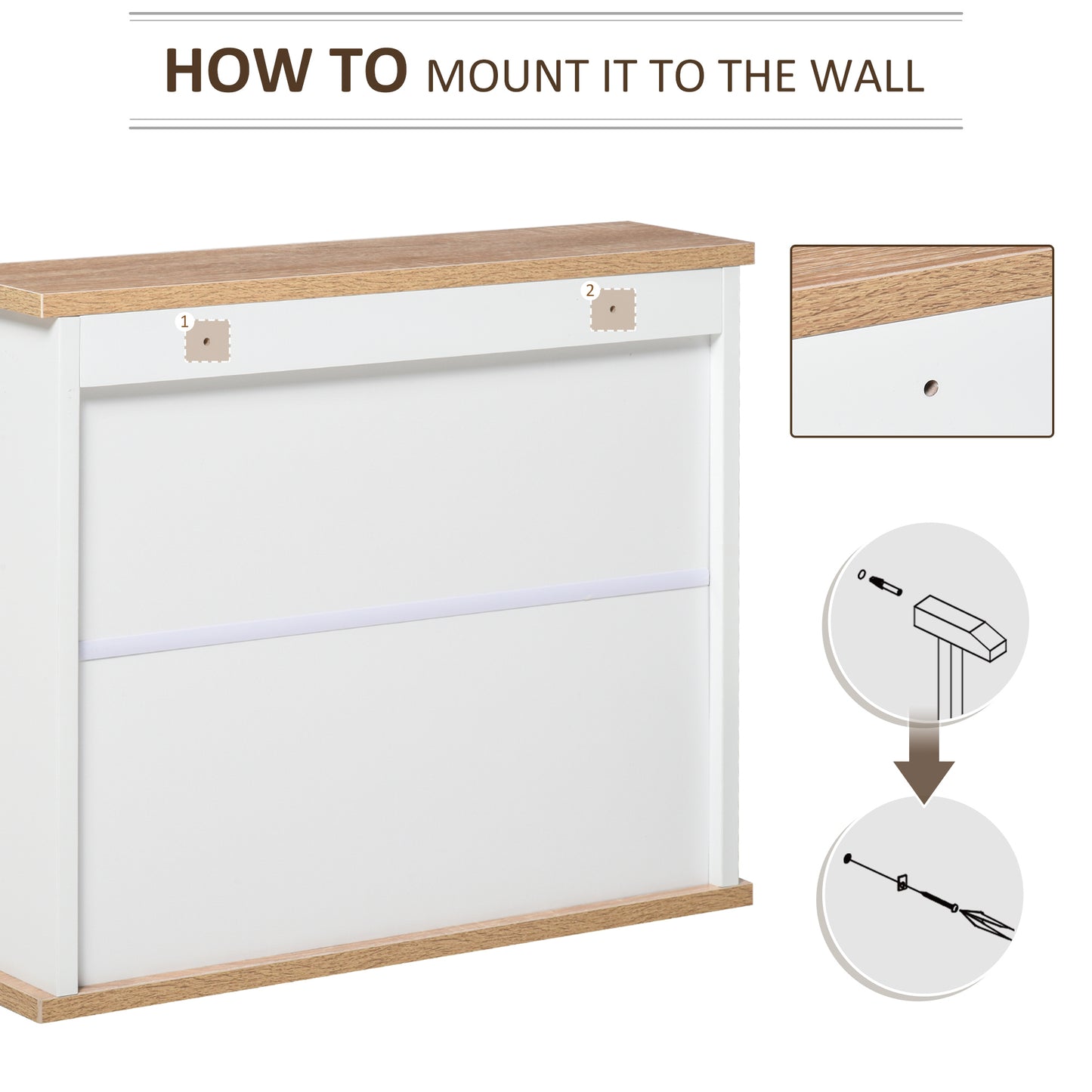 Lumo Bathroom Furniture Set With Wall Mirror Cabinet And Sink Storage White And Wood Grain