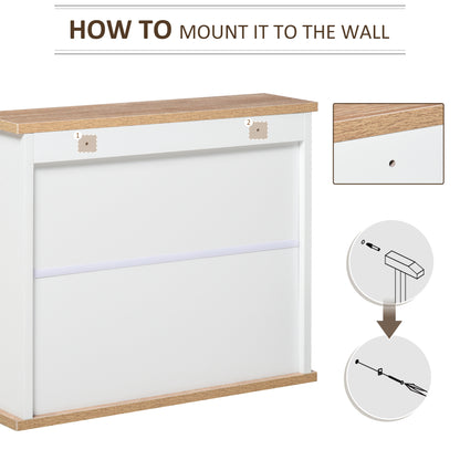 Lumo Bathroom Furniture Set With Wall Mirror Cabinet And Sink Storage White And Wood Grain