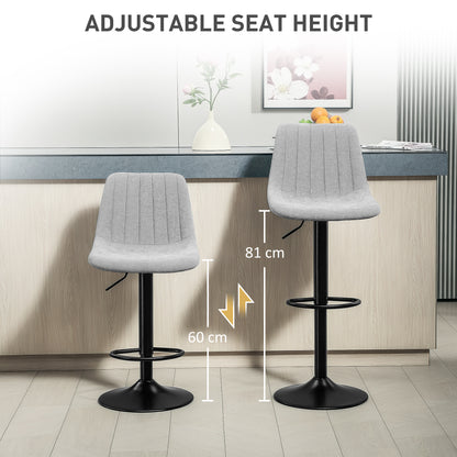 Cokeri Chenille Grey Tub Style Bar Stools Set Of 2 With Soft Touch Upholstery