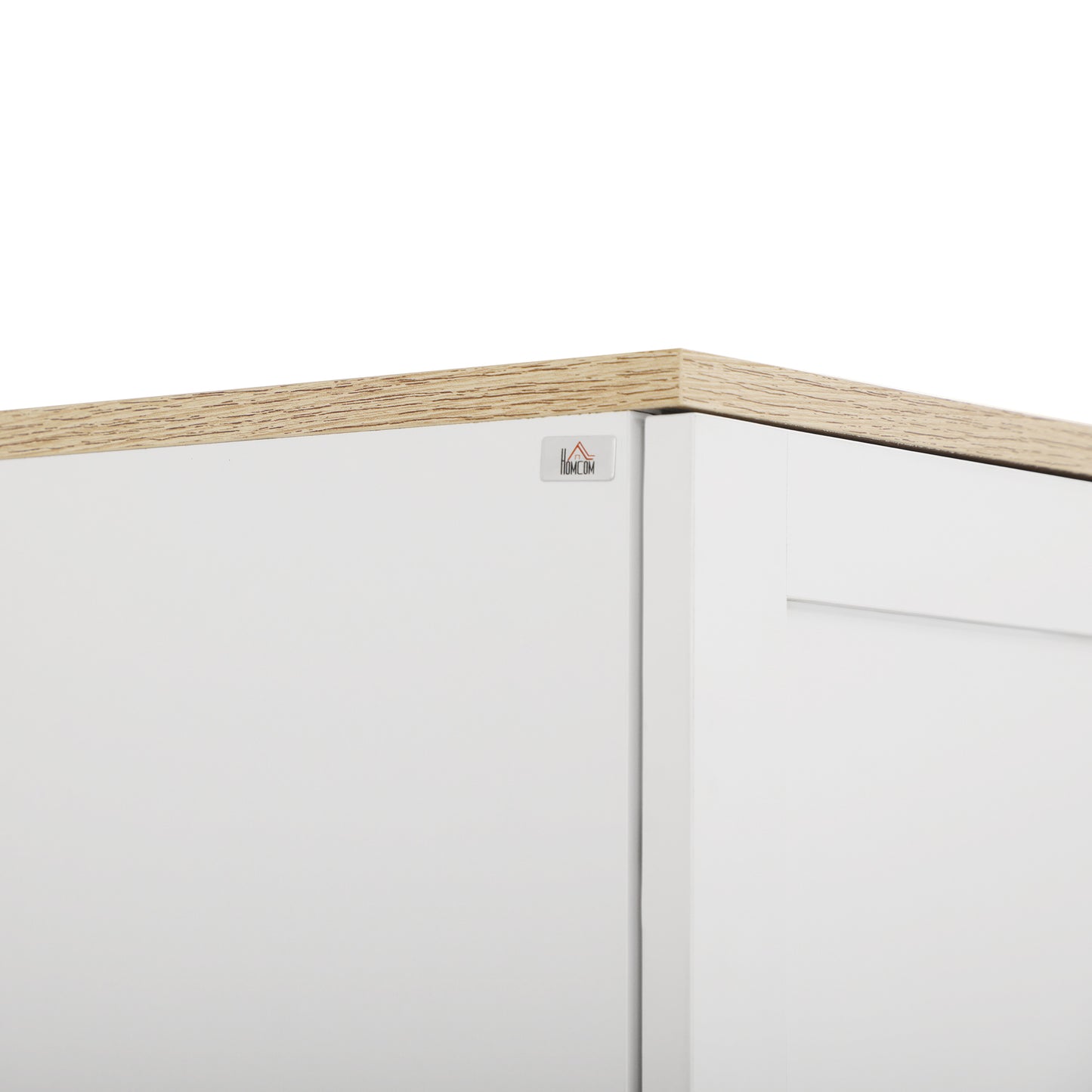 Ludo 171cm Wooden White 4 Door Freestanding Kitchen Pantry Cabinet