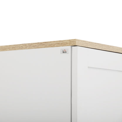 Ludo 171cm Wooden White 4 Door Freestanding Kitchen Pantry Cabinet