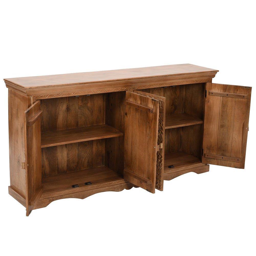 Brighton Large Mango Wood Sideboard with 4 Doors