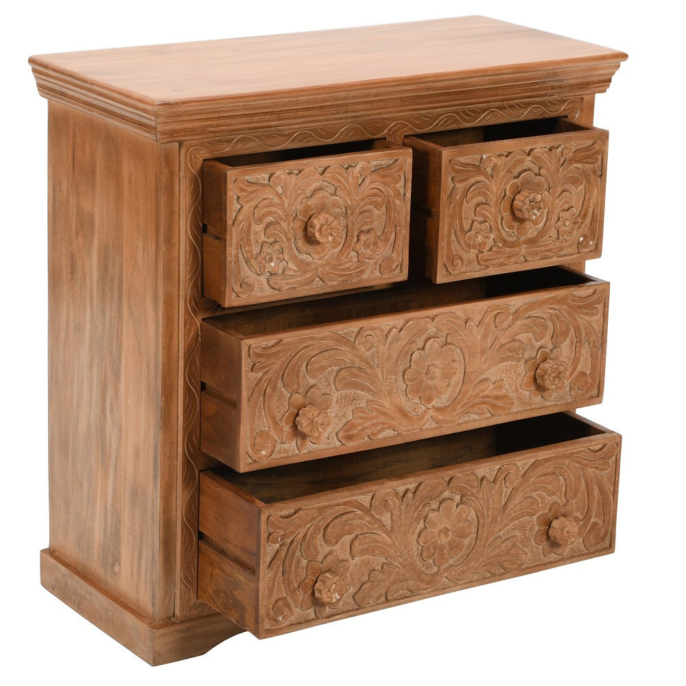 Brighton  Mango Wood Chest of Drawers with 4 Drawers