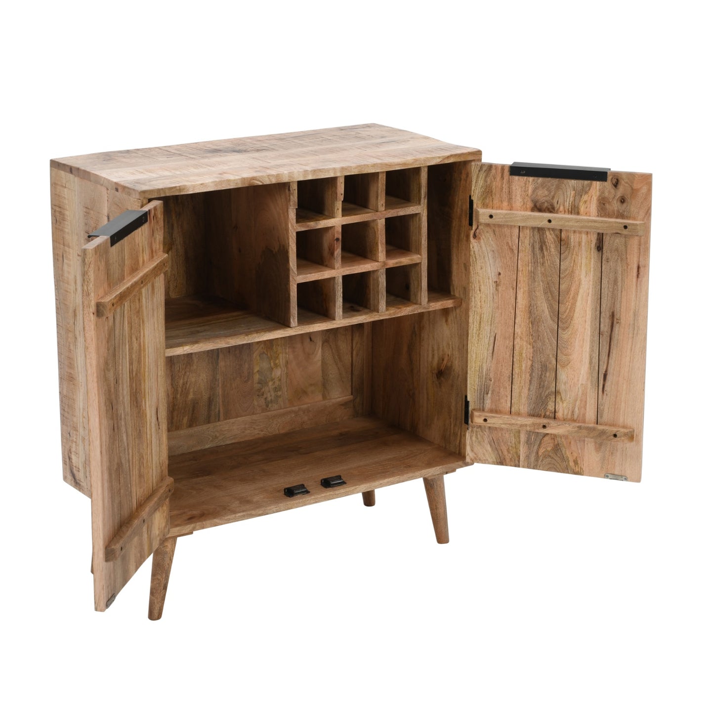 California Solid Mango Wood Drinks Cabinet With 2 Doors