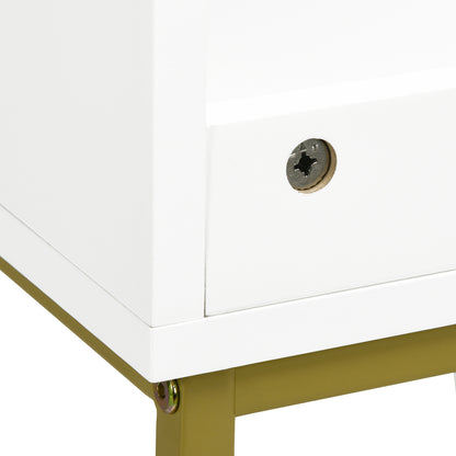 Fimiro Bathroom Mirror Storage Cabinet With Under Sink Cupboard And Gold Tone Legs