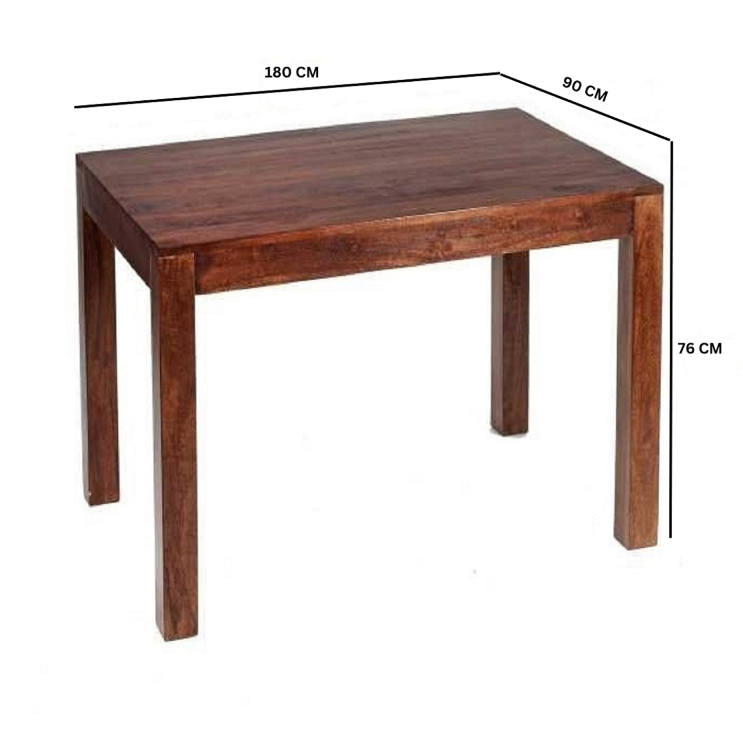 Phuket 180cm Dark Mango Wood Large Dining Table