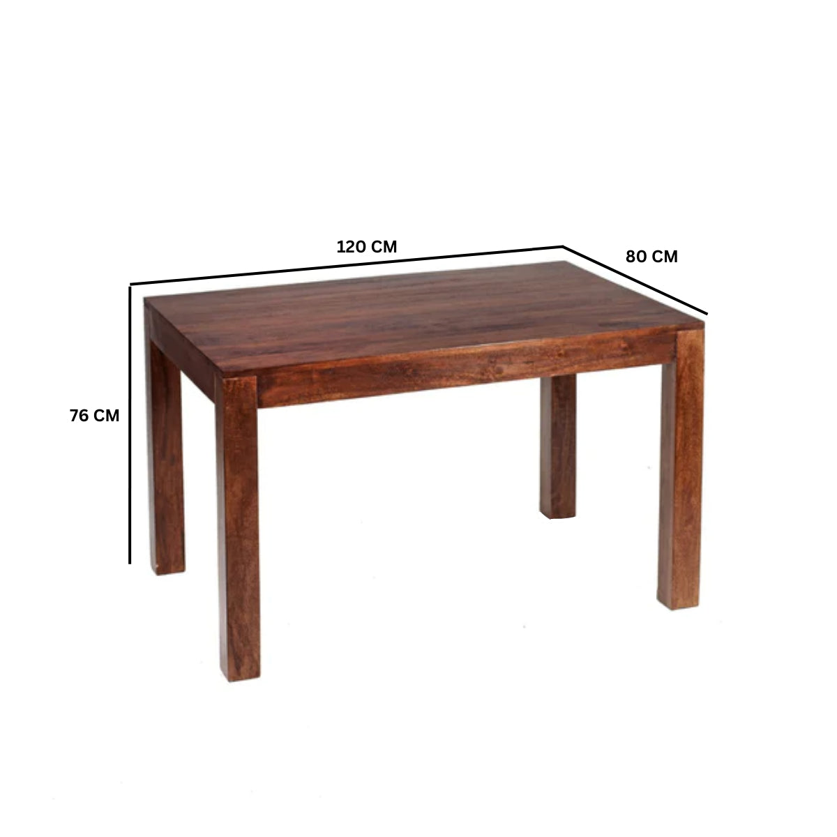 Phuket 180cm Dark Mango Wood Large Dining Table