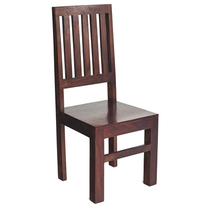 Set of 2 Phuket Dark Mango Wood Slat Back Chairs