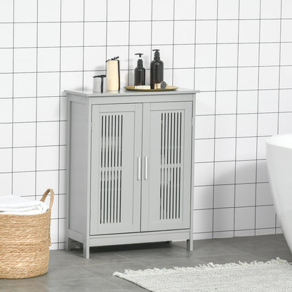 Rosotto Modern Freestanding Bathroom Floor Storage Cabinet In Grey
