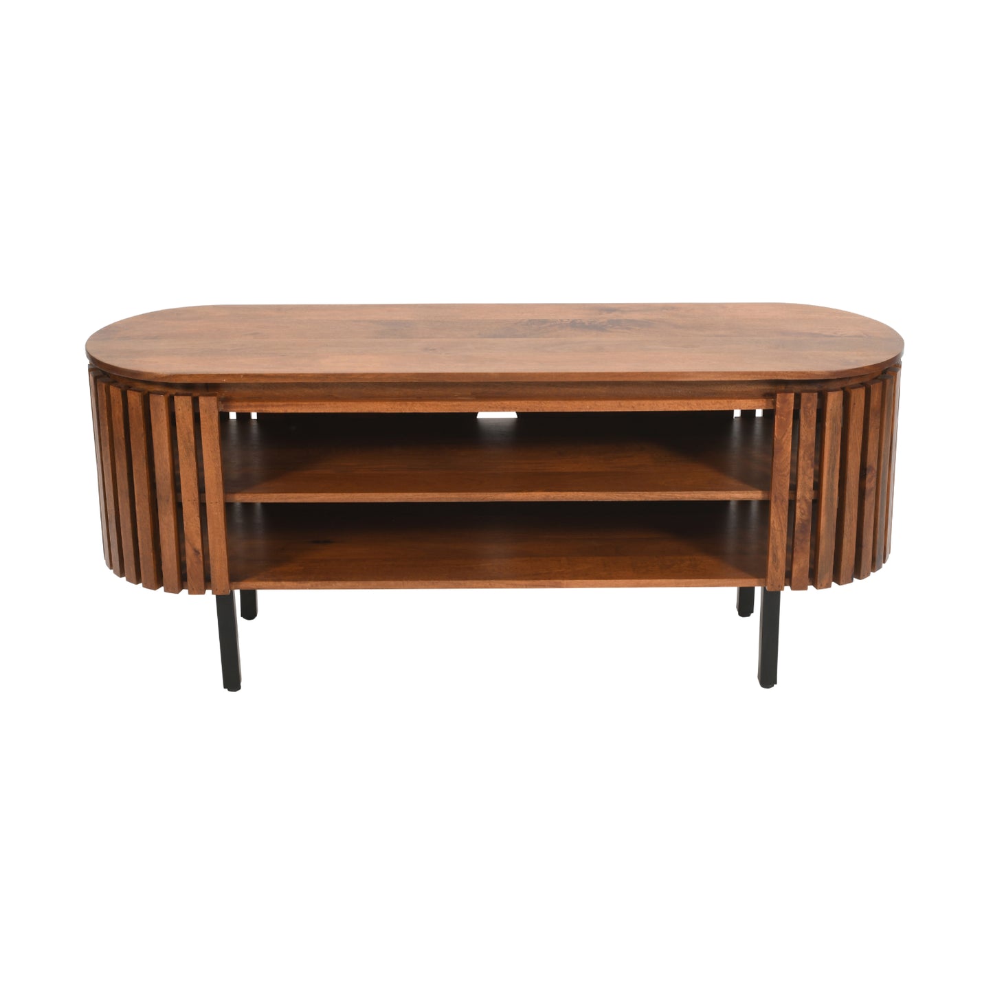 Birmingham Slatted Mango Wood TV Cabinet