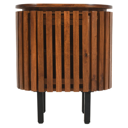 Birmingham Slatted Mango Wood Bedside Table
