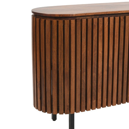 California Slatted Mango Wood Two Door Sideboard