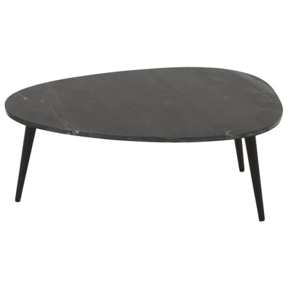 Alabama Black Marble Top Coffee Table With Metal Legs
