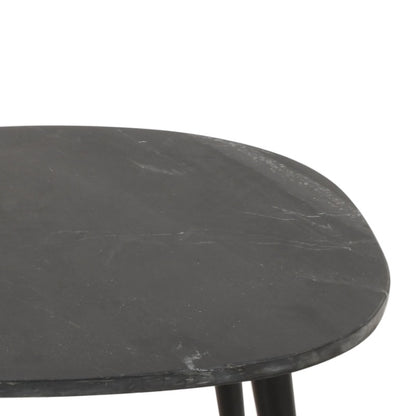 Alabama Black Marble Top Coffee Table With Metal Legs