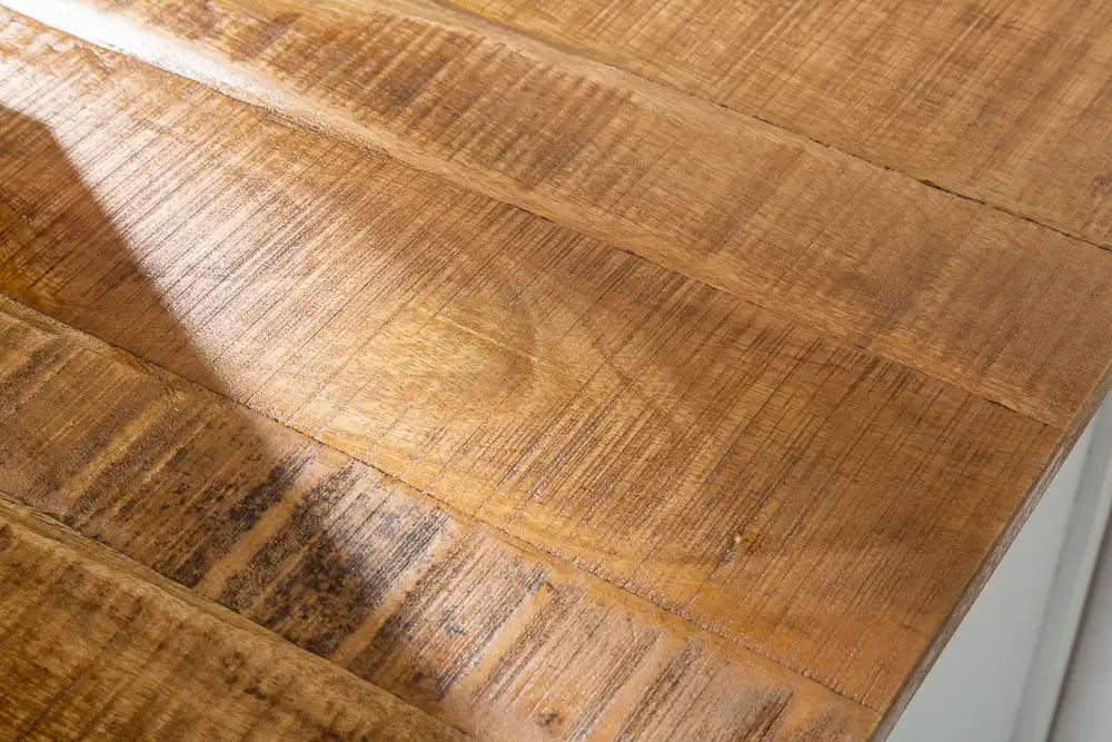 Alington White and Natural Solid Mango Wood TV Cabinet for TVs up to 57"