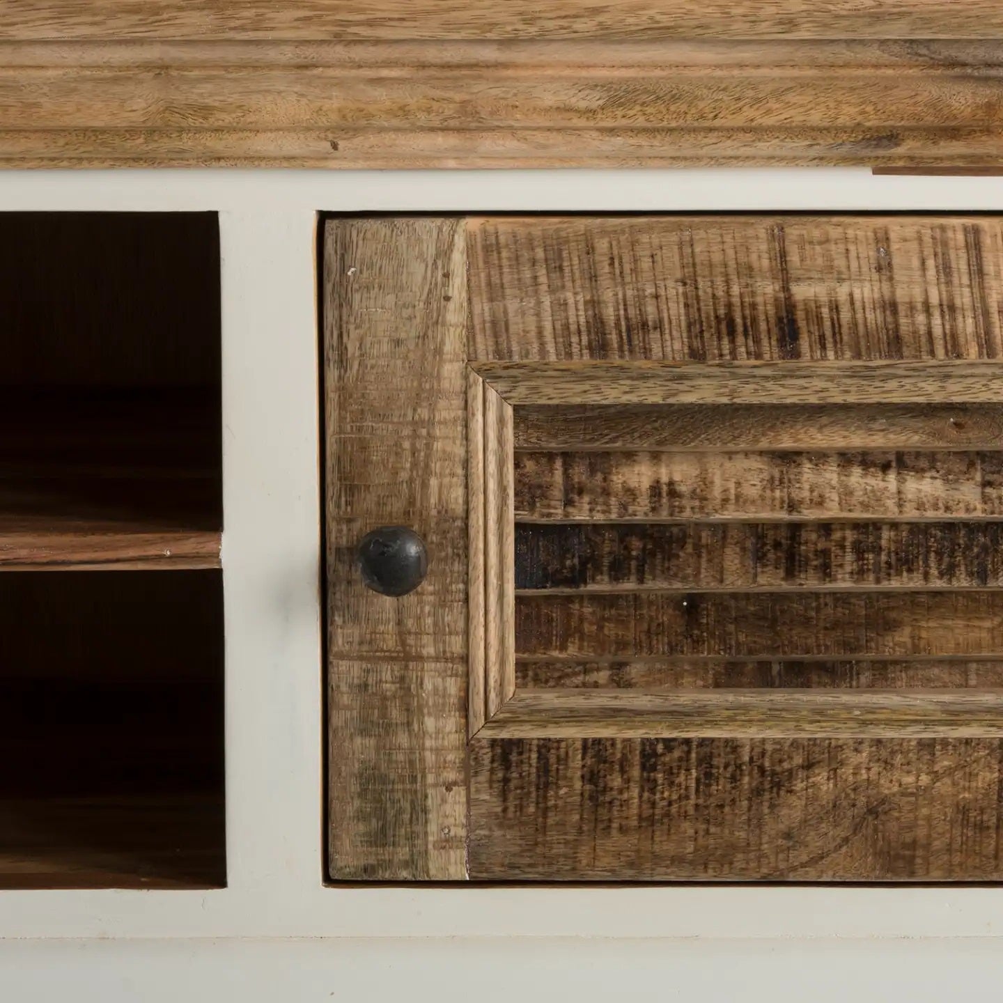 Alington White Natural and Solid Wood Shoe Storage Bench