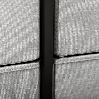 Norole Metal And Fabric Grey 8 Drawer Industrial Storage Chest With Steel Frame