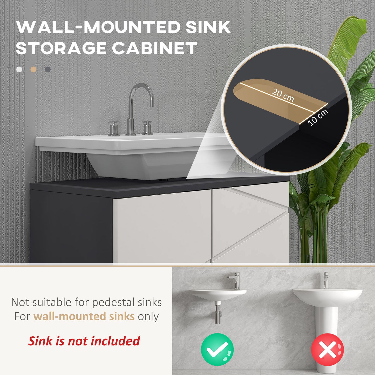 Sekeno 5 Piece Bathroom Furniture Set With Tall Cabinets Mirror And Under Sink Storage Grey