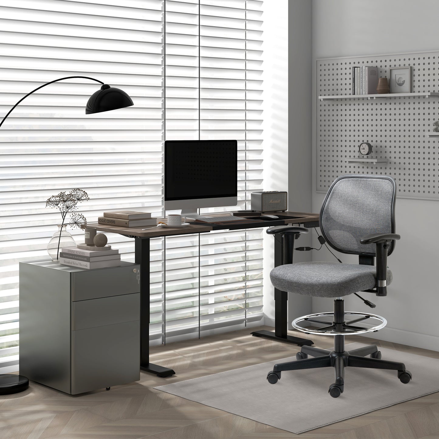 Moratti 140cm Metal Black Adjustable Electric Standing Desk With LED Display