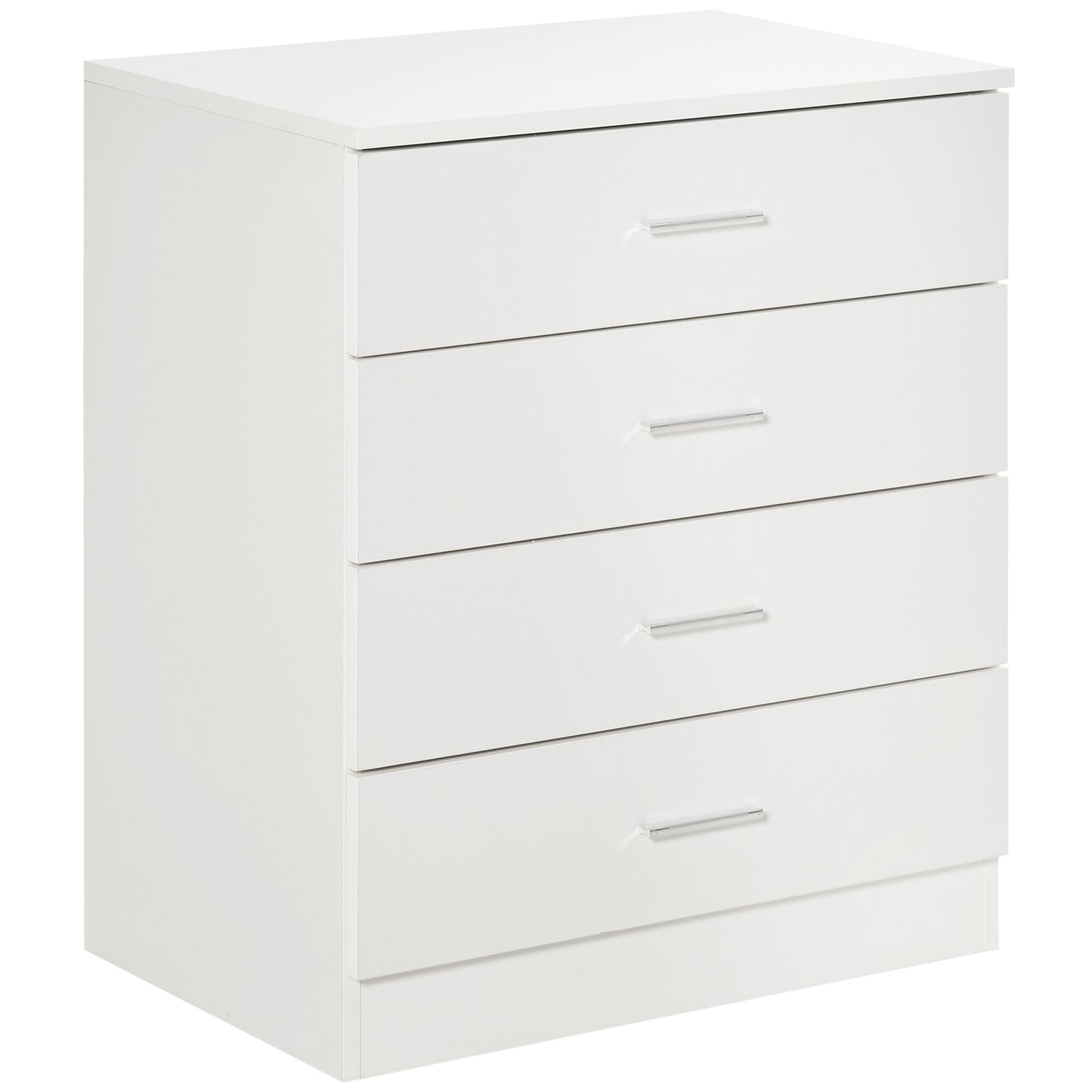 Ziroma Metal And Wood White 4 Drawer Storage Chest