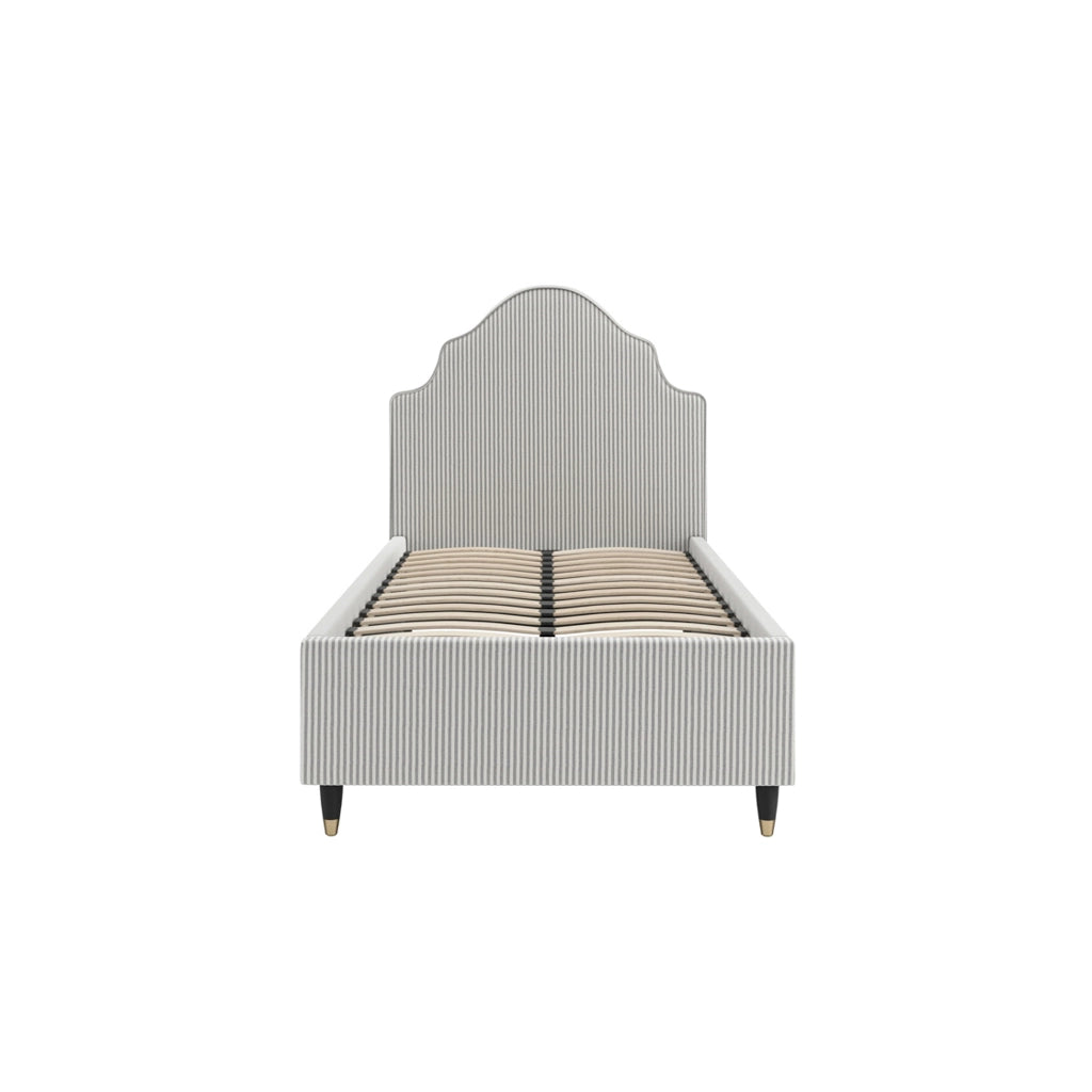 Monterey 3FT Grey Thin Stripe Single Bed