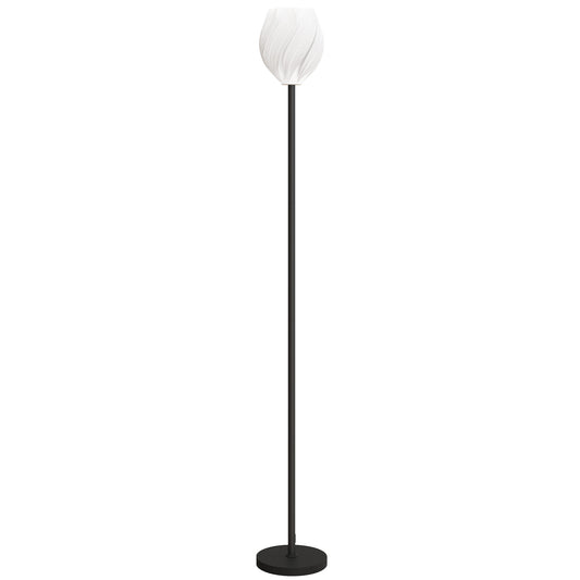 Famico Plastic White 3D Printed Rose Shade Floor Lamp With Foot Switch And E27 Fitting