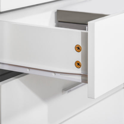 Ziroma Metal And Wood White 4 Drawer Storage Chest