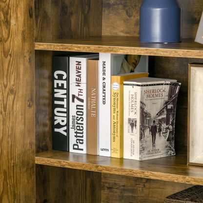 Mara Rustic Wood Effect Tall Farmhouse Storage Cabinet With 4 Doors And Internal Shelves