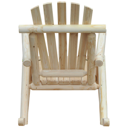Cheddar Set Of 2 Natural Wood  Rocking Chairs With Ergonomic Design