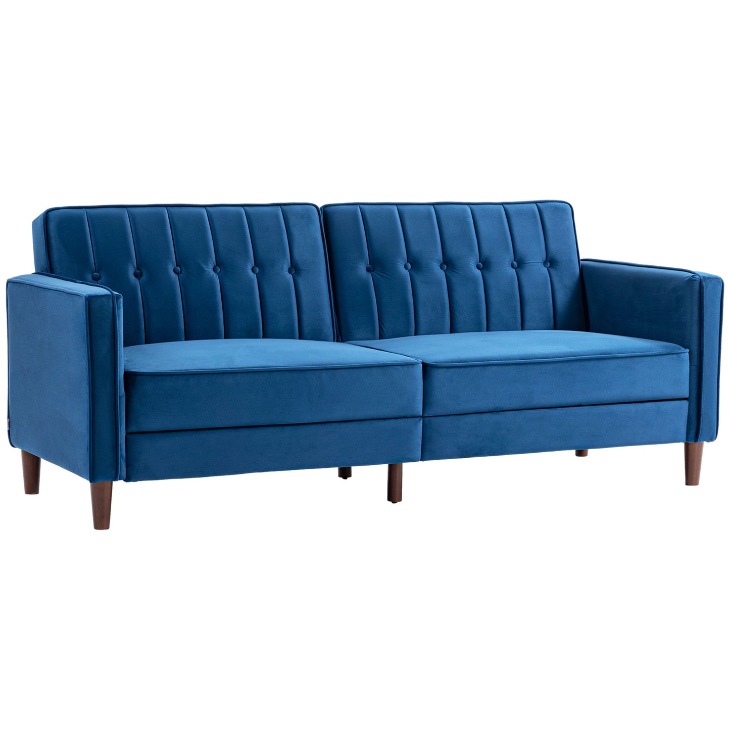 Pariha Susa Velvet Blue 3 Seater Sofa Bed