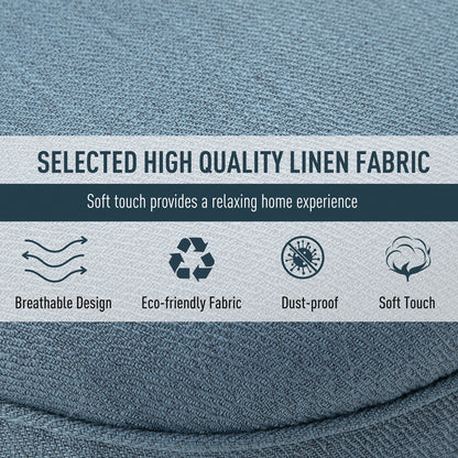 Sese Vera Fabric Blue Tub Style Accent Chair With Pillow And Solid Wood Legs