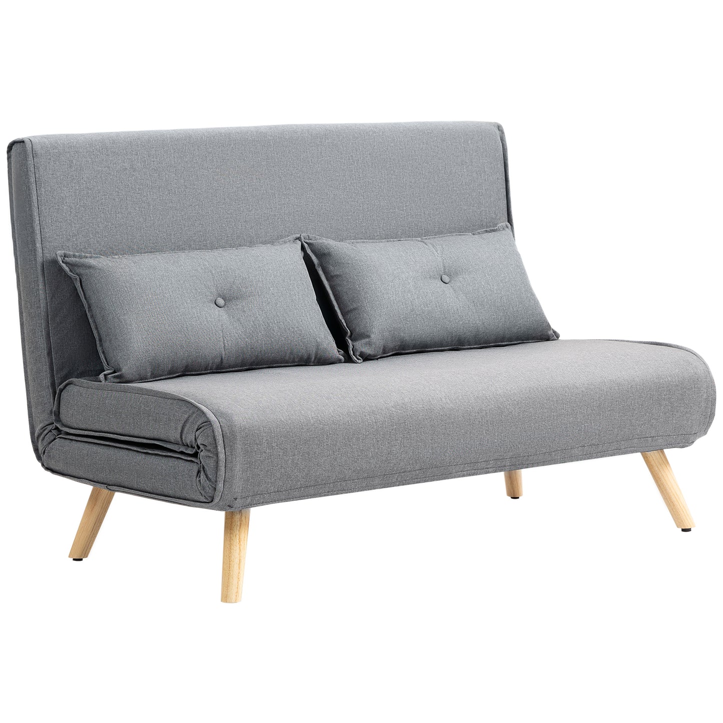 Maba Linen Look Grey 2 Seater Sofa Bed
