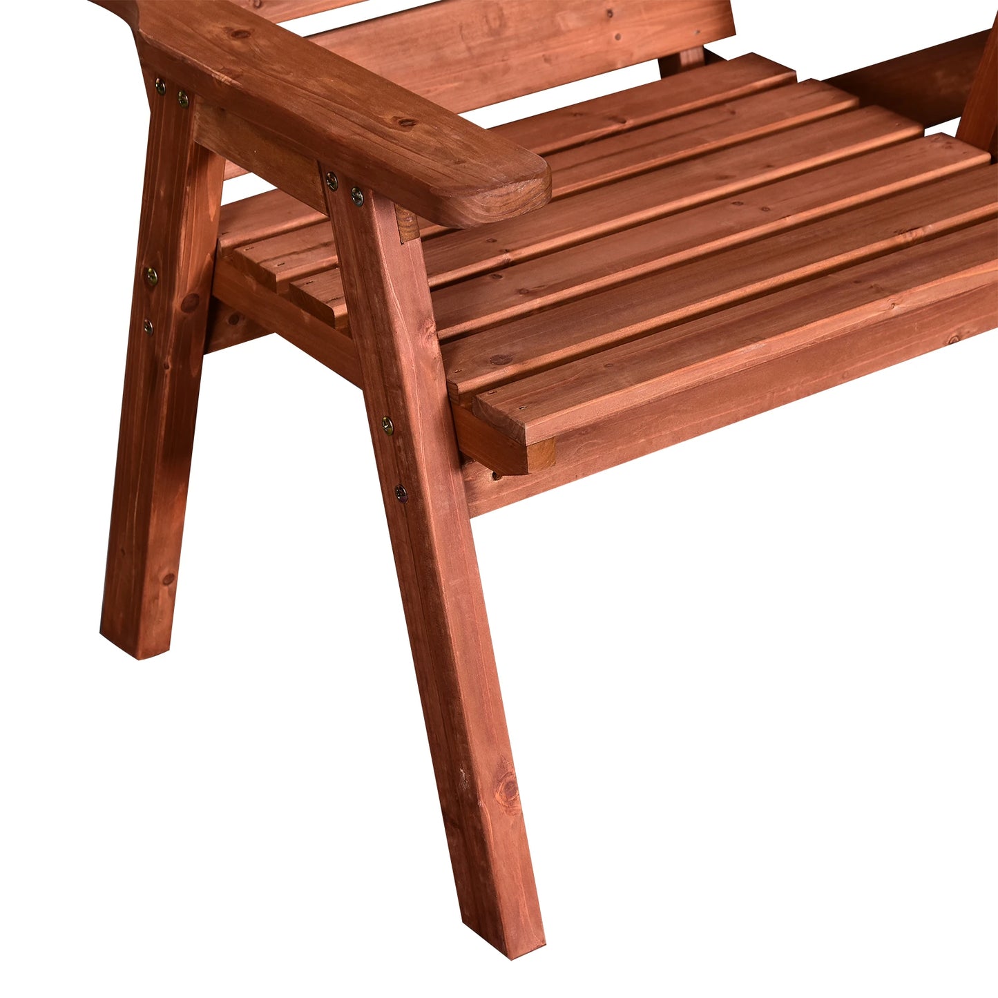 Marutta Fir Wood Natural Convertible Garden Bench Expanding From 2 To 3 Seats