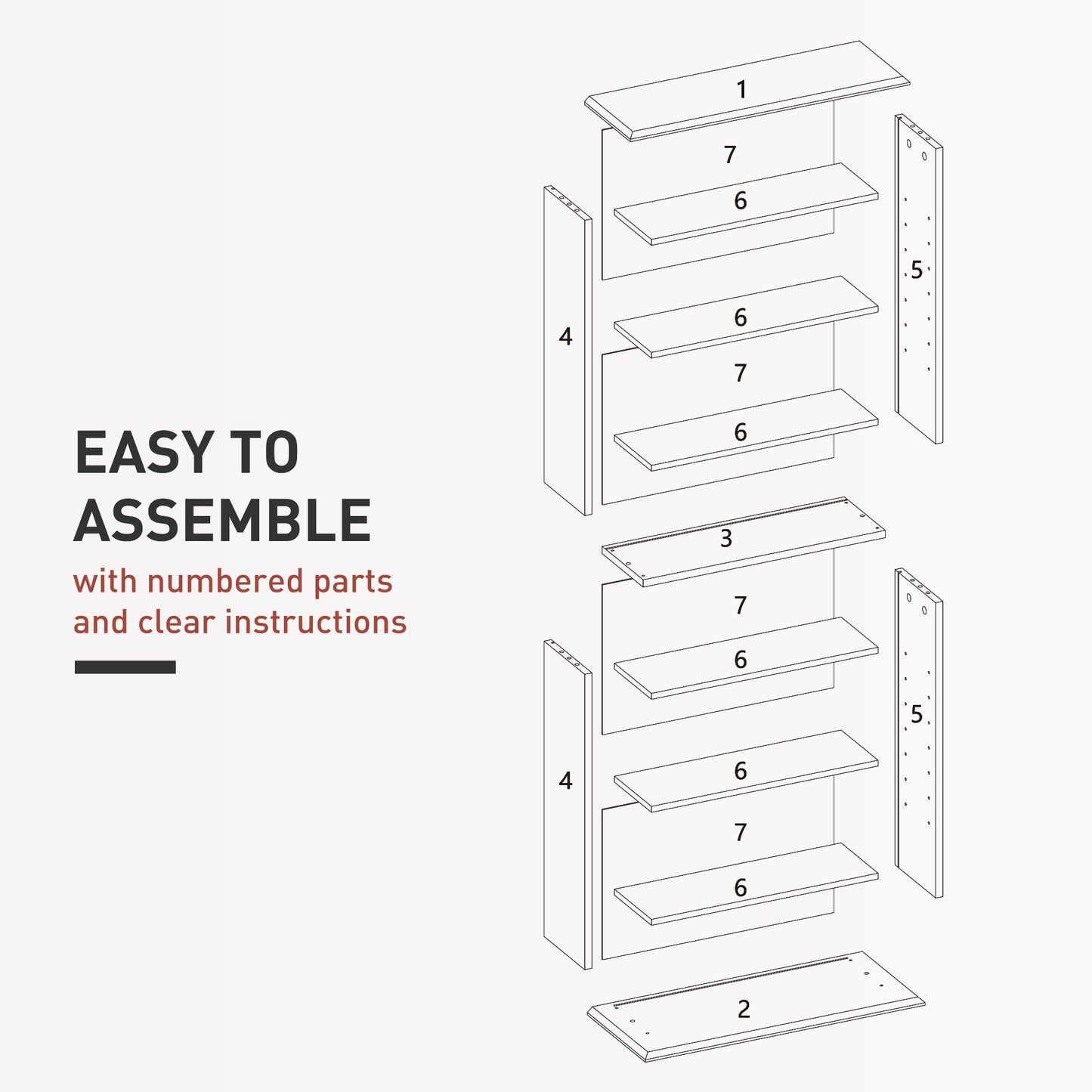 Talasa Wood White CD Storage Unit With 360 Disc Capacity