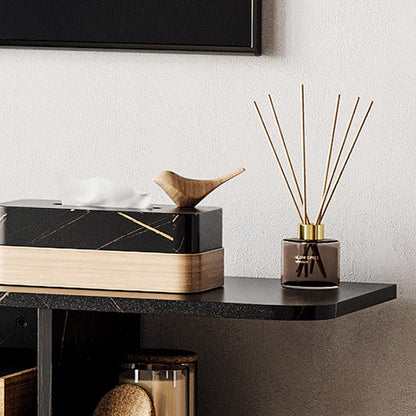Dibasa Mizi Wooden Black Floating TV Unit With OFauxn Shelves For Screens Up To 40 Inches