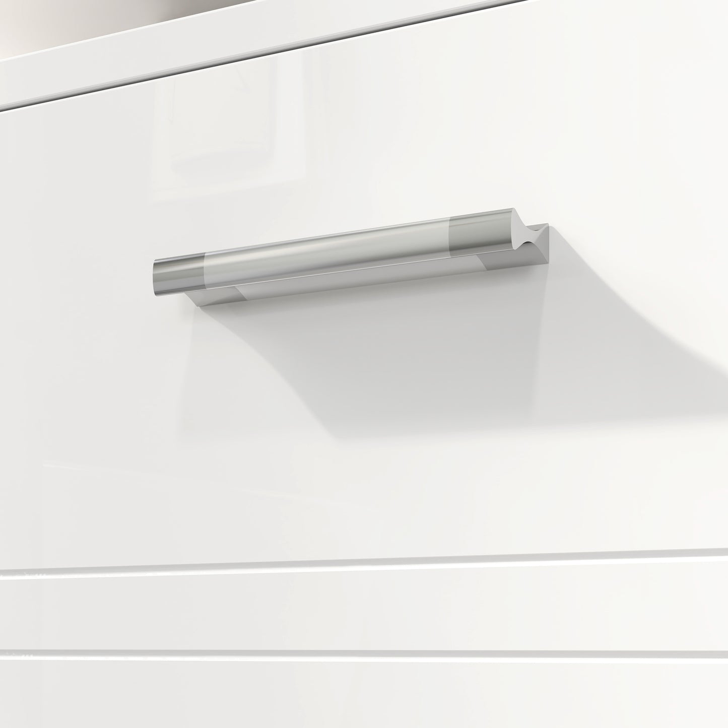 Letake Vaka High Gloss White Under Sink Vanity Cupboard With Adjustable Internal Shelving